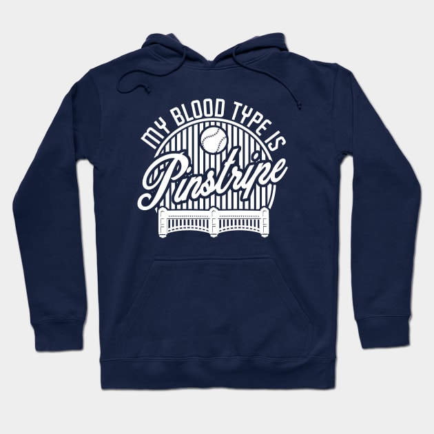 Blood Type: Pinstripe Round Hoodie by PopCultureShirts